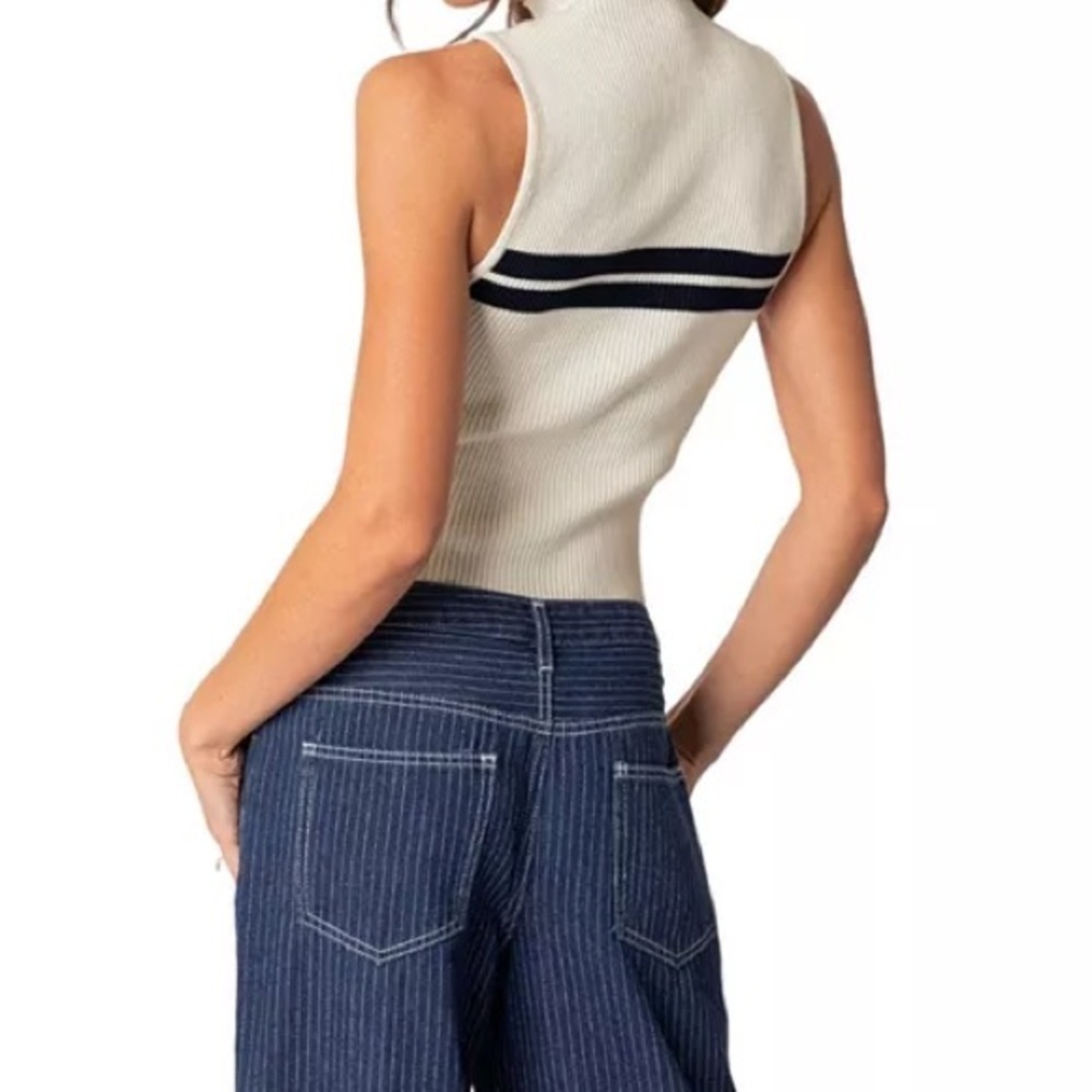 Edikted Ribbed High Neck Tank Small - Picture 2 of 5